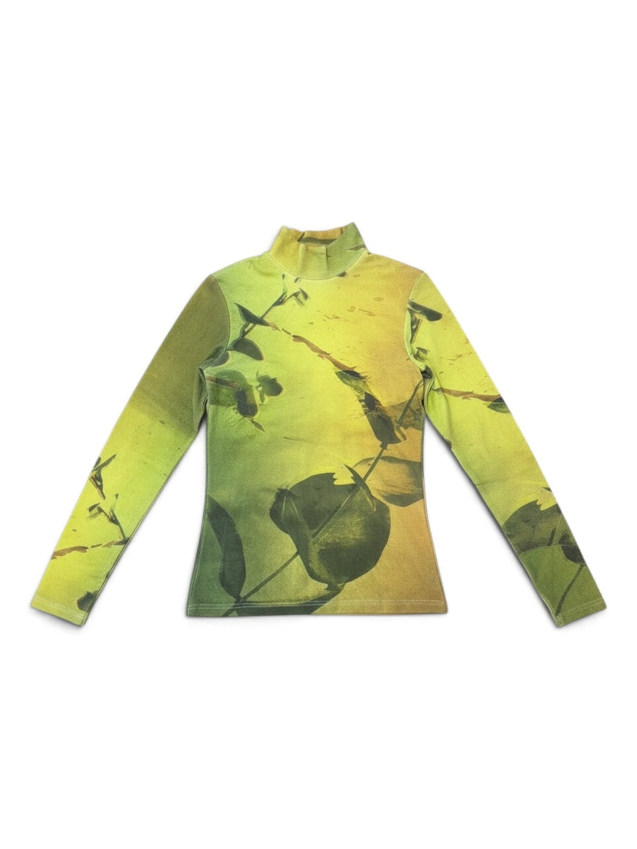 PRINT FAB HI NECK