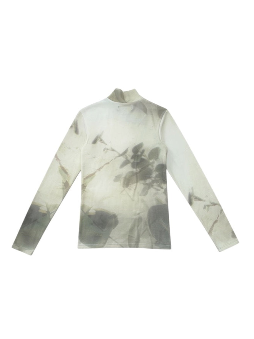 PRINT FAB HI NECK