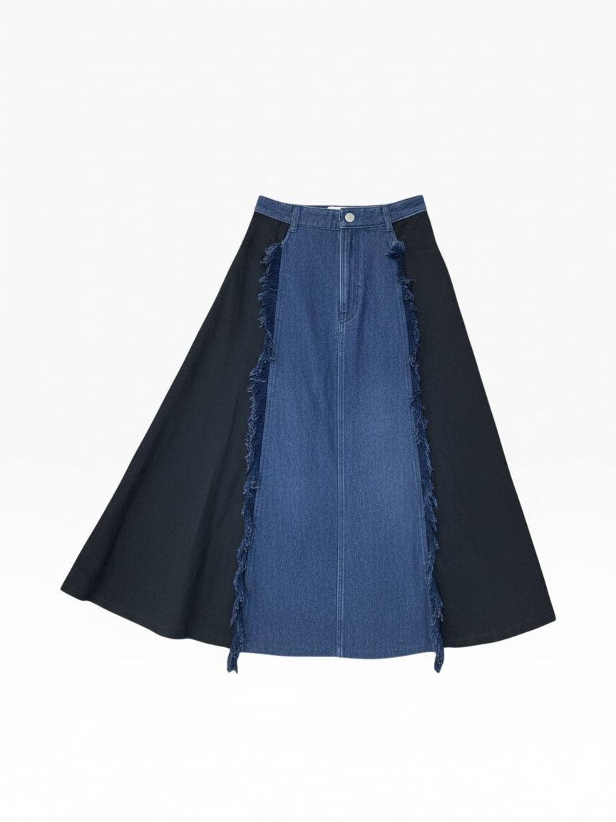 DOCKING DENIM SKIRT