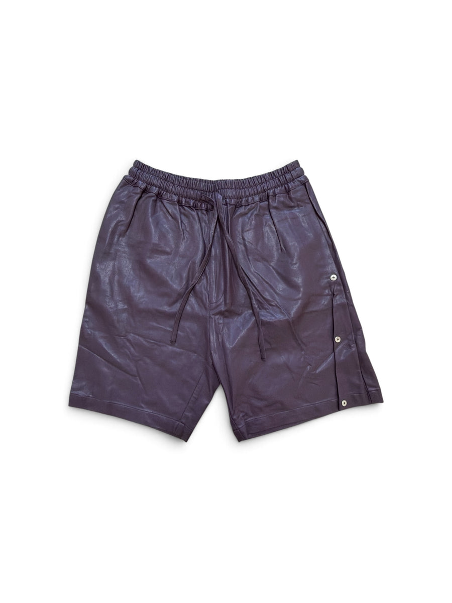 CHANGING SILHOUETTE FAKE LEATHER SHORT PANTS