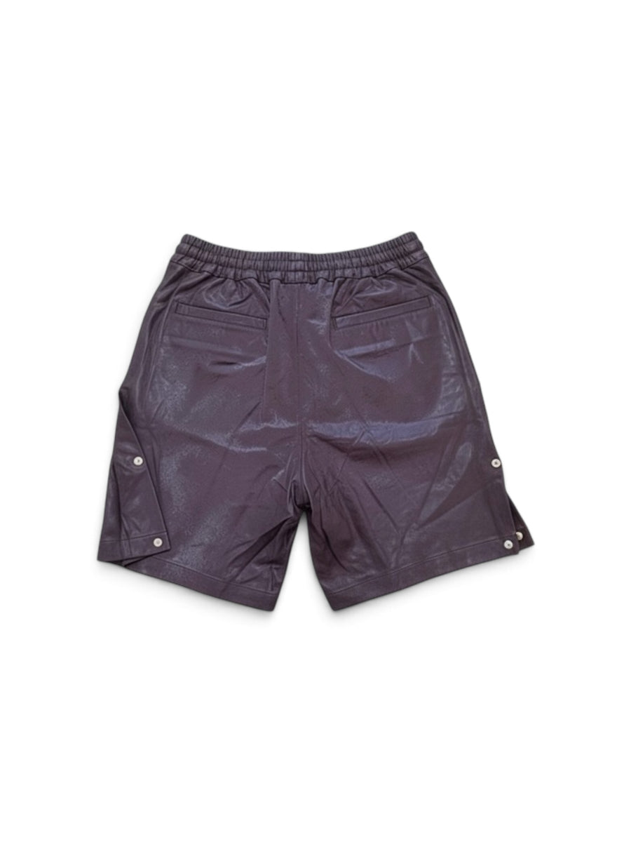 CHANGING SILHOUETTE FAKE LEATHER SHORT PANTS