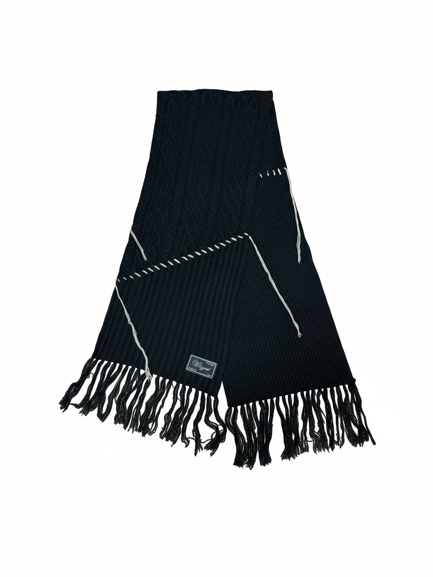 PATCHWORK KNIT MUFFLER