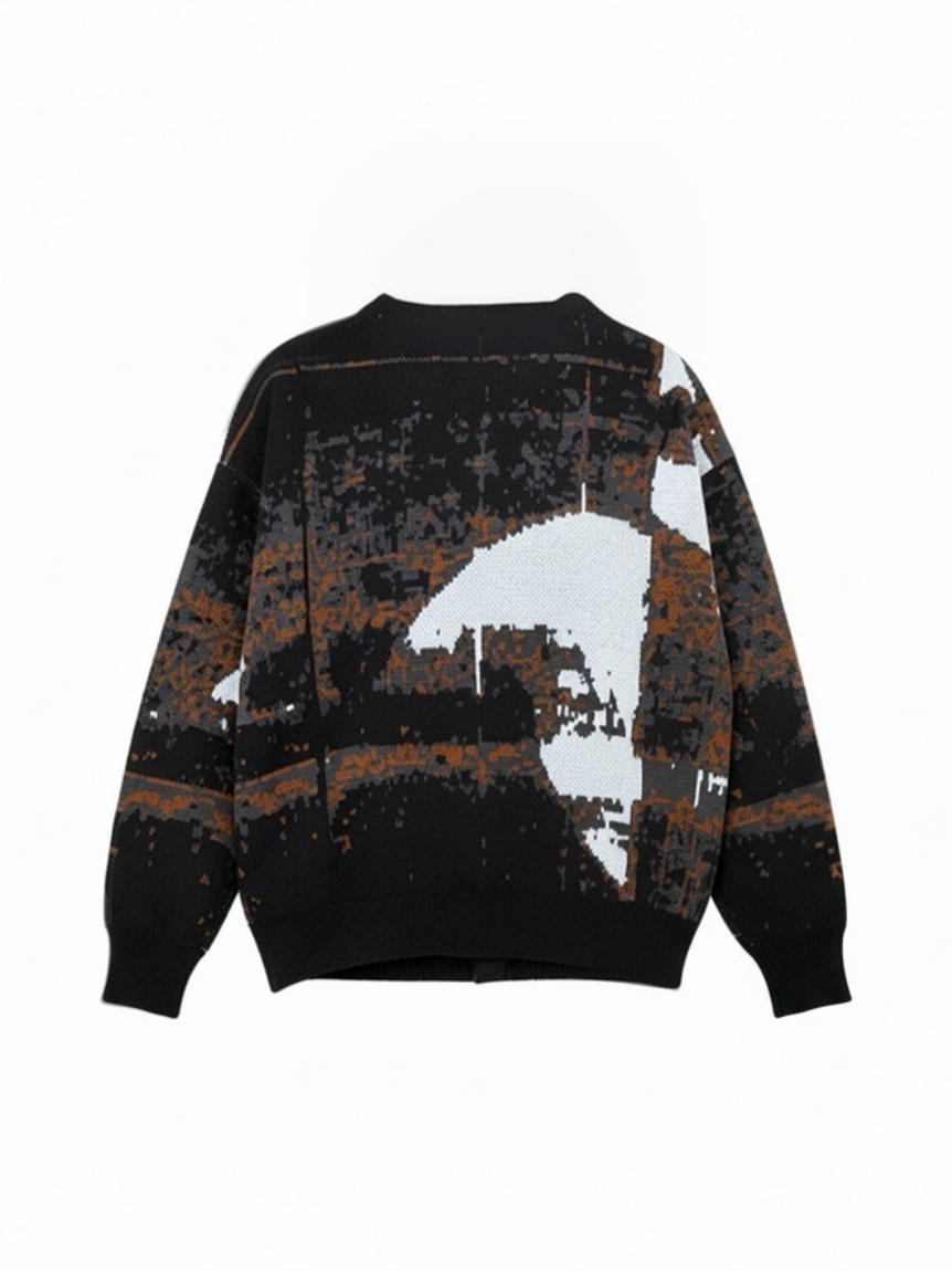 JACQUARD KNIT CARDIGAN