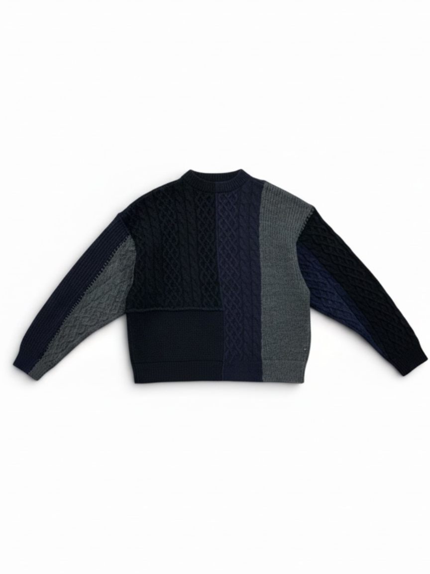 PATCHWORK KNIT CARDIGAN