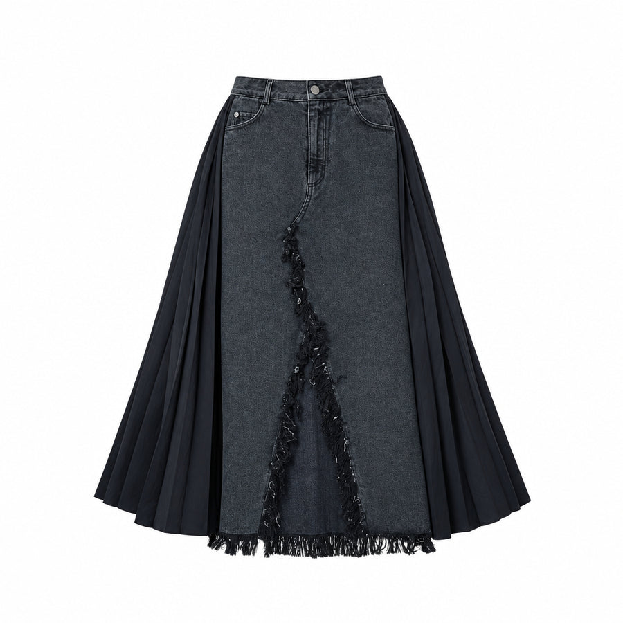 DOCKING DENIM SKIRT