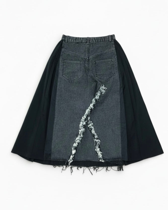 DOCKING DENIM SKIRT