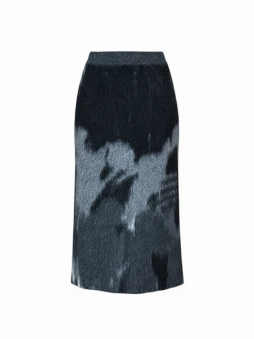 BRUSHED JACQUARD SKIRT