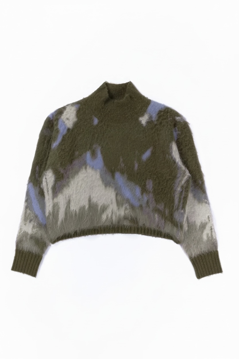 BRUSHED JACQUARD KNIT