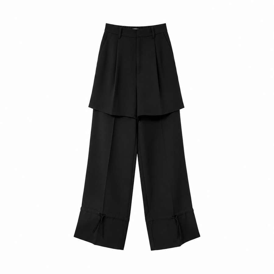 LAYERED WIDE PANTS