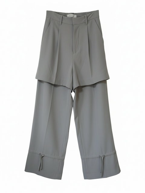 LAYERED WIDE PANTS