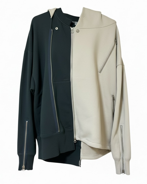 ASYMMETRIC ZIP HOODIE