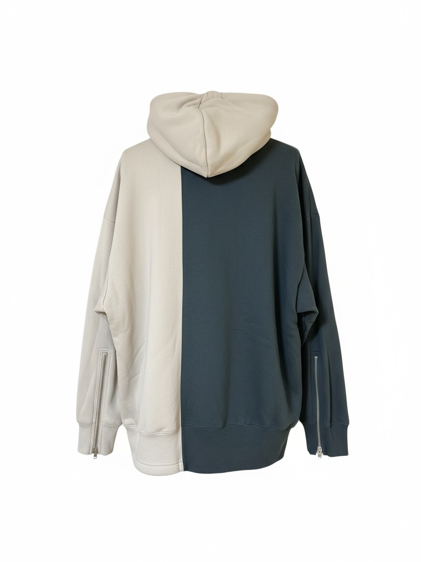 ASYMMETRIC ZIP HOODIE